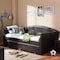 Baxton Studio London Brown Arched Back Sofa Twin Daybed with Roll-Out Trundle Bed 125-6928 - alternate 3